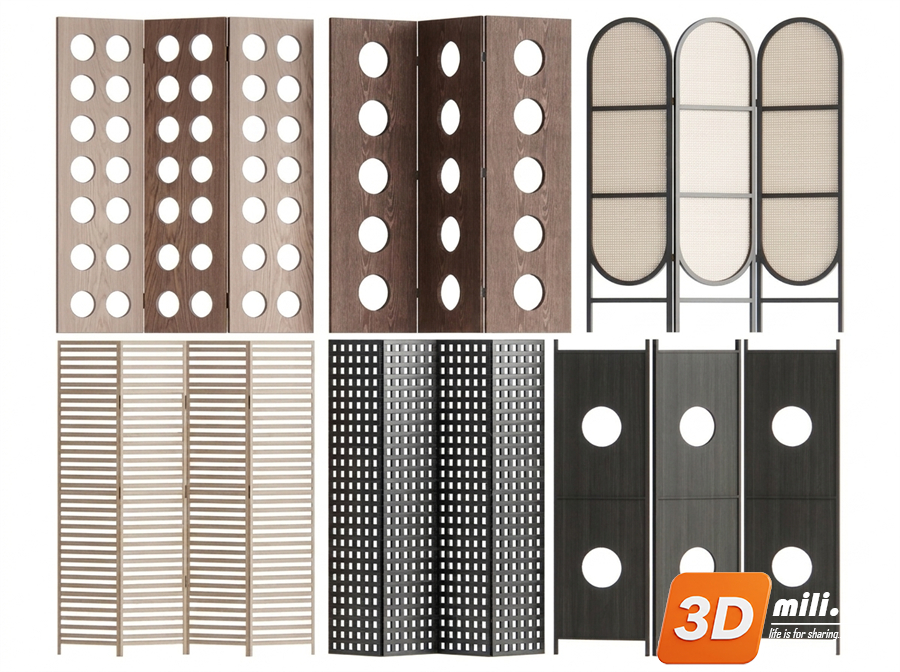 Folding screen Skp Files 